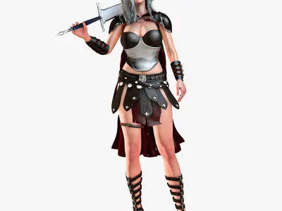 Historical Female Girl Character Fantasy Collection 3D model