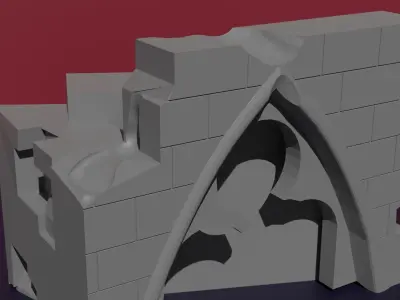 Gargoyle statue of demon with wings 3D print model