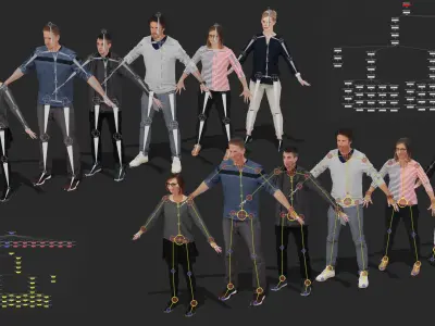  rigged People SixPack 002 