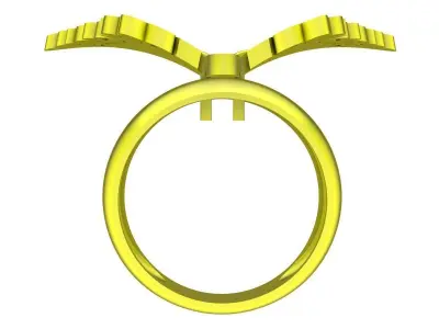 Elegant Butterfly Filigree Ring 3D Jewelry Model 6904 3D print model