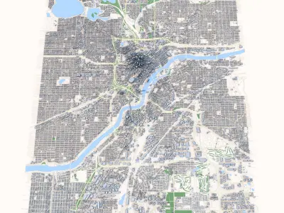 Minneapolis City Minnesota United States 3D model