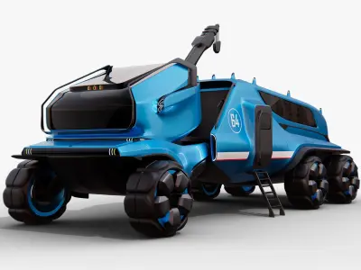 Futuristic Mars Rover Concept 3D model