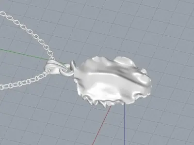 Gold Leaf Pendant Design  3D print model