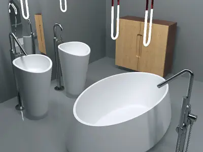 Furniture for washroom 3D model