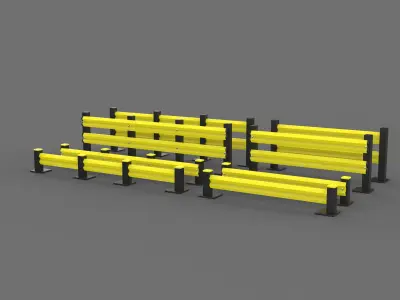 Safety Barrier 3D model