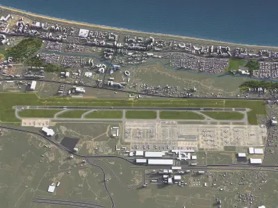 Sanya - Airport - SYX Low-poly 3D model