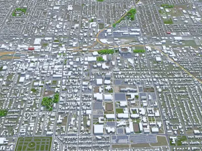 Springfield Missouri USA Low-poly 3D model