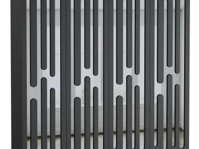 addams sliding door with lines 3D model