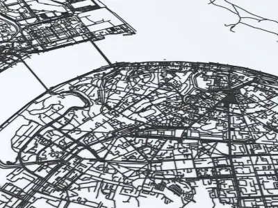 Nizhny Novgorod Road Network and Streets 3D model