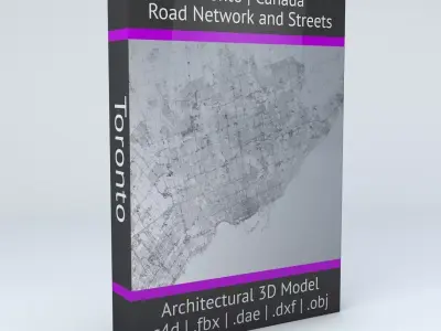 Toronto Road Network and Streets 3D model