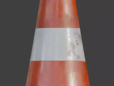 Urban Traffic Cone 3D Model Low-poly 3D model purchase