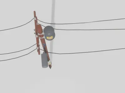 Eletricity Post - Low poly Asset Low-poly 3D model