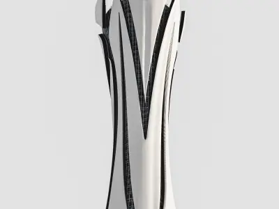 Skyscraper Building Low-poly 3D model buy