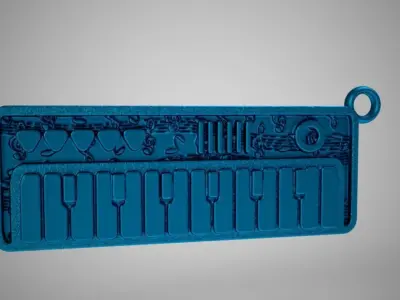 Keyboard Keychain 3D print model