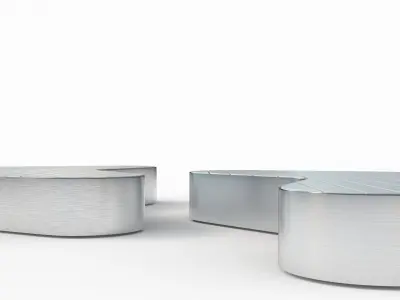 Outdoor Metal Wood Bench 001 3D model