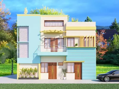 Morden Exterior 2 Free 3D model