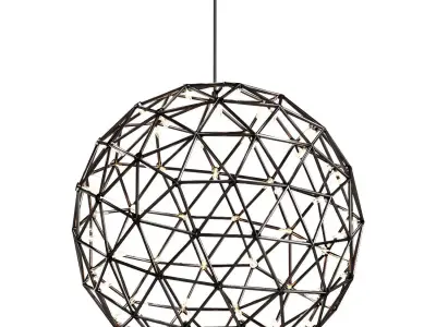 Top Modern hotel lobby villa led chandelier interior decoration  3D model