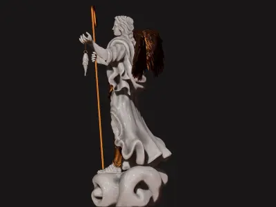 Raphael Archangel - Metal - Wood - CNC Rounting and 3D print model