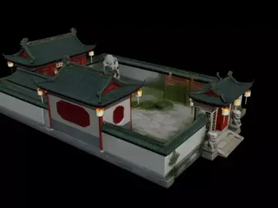 courtyard 3D model