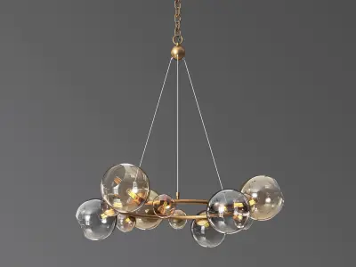Bubbles 9 light chandelier 3D model