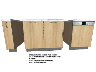 KITCHEN CABINET WITH ALL TYPES AND DIMENSIONS 3D model