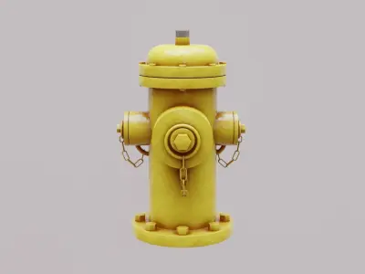 Fire Hydrant Low-poly 3D model