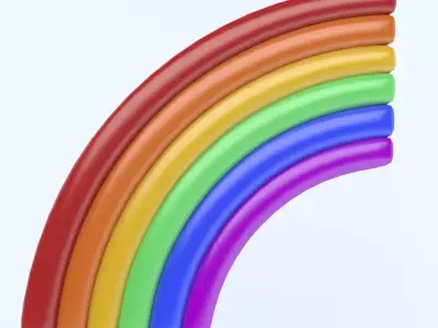 RAINBOW ICON Low-poly 3D model