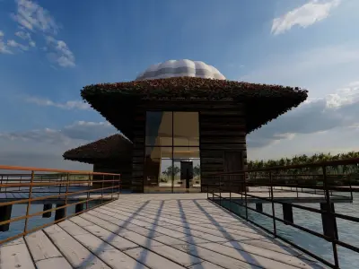 Beach resort designed in Revit 2021 and lumion 10 3D model