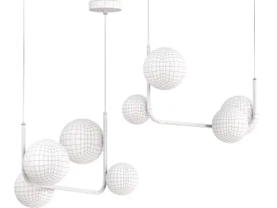 Marcan 4 Ball Chandelier 3D model