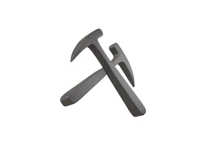 Mining Symbol v2 001 Low-poly 3D model
