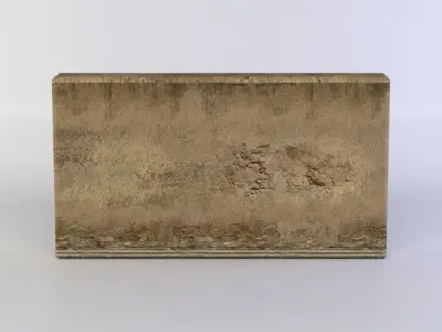 Wall fragment Low-poly 3D model