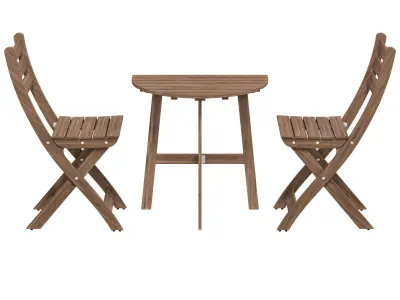 ASKHOLMEN ASKHOLMEN Table wall fixture 2 warehouse chairs st 3D model