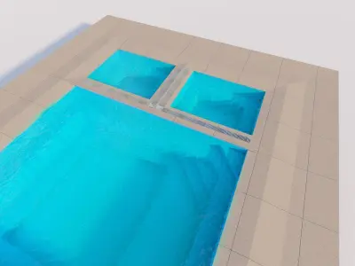 Swimming pool 3D model 5