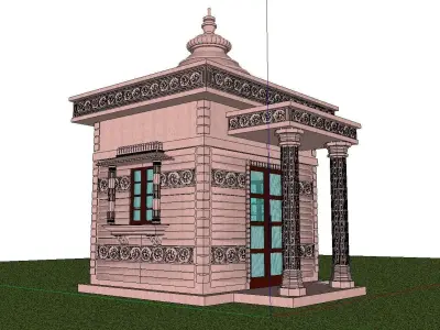 Architecture-Religion-God-Culture-Temple-0275 building with o... 3D model