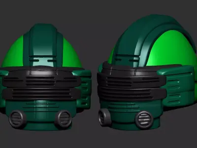 helmet high poly sculpt 3d printable  3D model 96