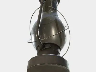 Hurricane Lantern - Storm Lamp Low-poly 3D model