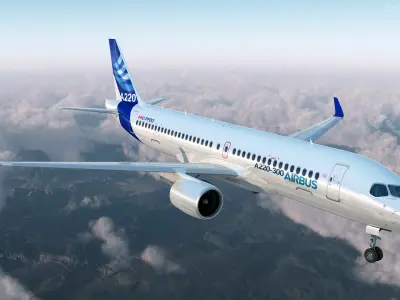  Airbus A220-100 Detailed Cabin and Cockpit 