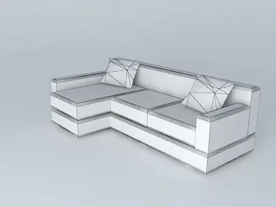 Sofa piece of furniture with light Free 3D model