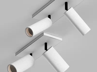 HOKASU Tube DUO lamp with swivel mount Free 3D model