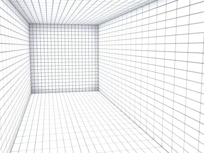 Grid Room Projection v1 001 Low-poly 3D model