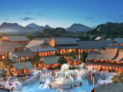 Cultural Village Nightscape 3D model