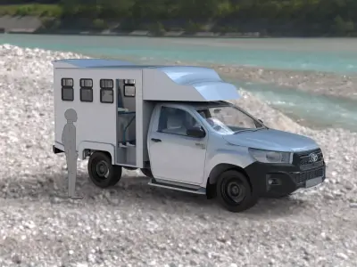 Toyota Hilux Simple Cab Passenger Transport Module 3D model