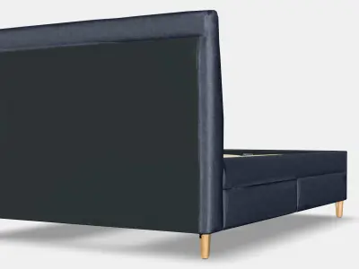 IDANAS Upholstered bed with storage Low-poly 3D model