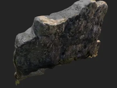 3d scanned nature stone 013 Low-poly 3D model