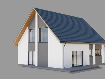 House 3 - residential building 3D model  3D model