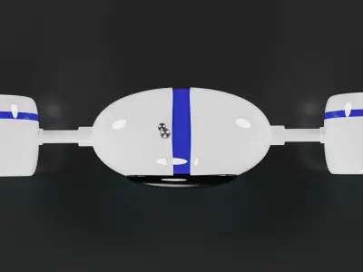 Drone Flying robot  3D model Low-poly 3D model