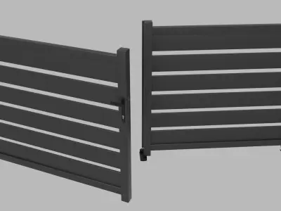 Aluminum swing gate 3D model