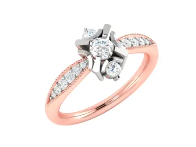 Women Ring  Render 3dm STL OBJ FBX Details 3D print model 387