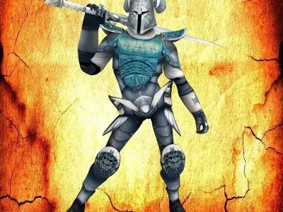 White Knight Low-poly 3D model