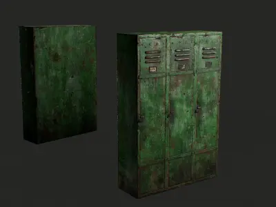 Wardrobe Changing Room Low-poly 3D model
